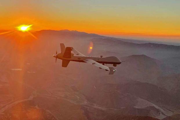 An MQ-9 Reaper Drone/Source: https://www.military.com/daily-news/2020/10/13/general-highlights-mq-9-reaper-drone-squadrons-role-california-wildfire-fight.html